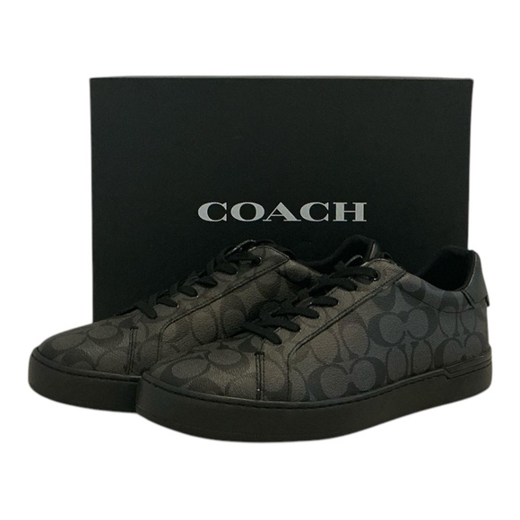 Coach Black Signature Pattern Sneakers - Picture 1 of 8